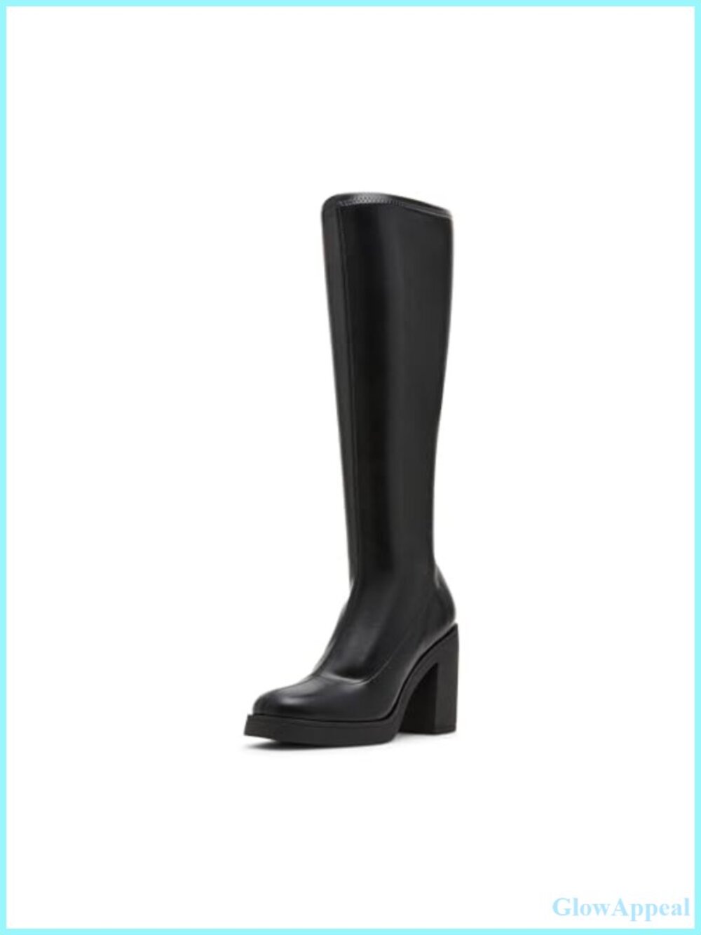 Knee High Boots with Jersey Lining and Side Zipper